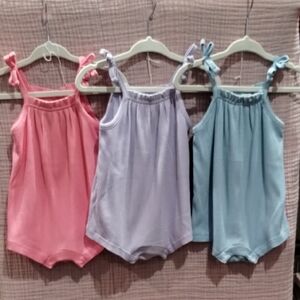 Old Navy Sleeveless Bubble Romper Set - Pink, Lavender, Blue